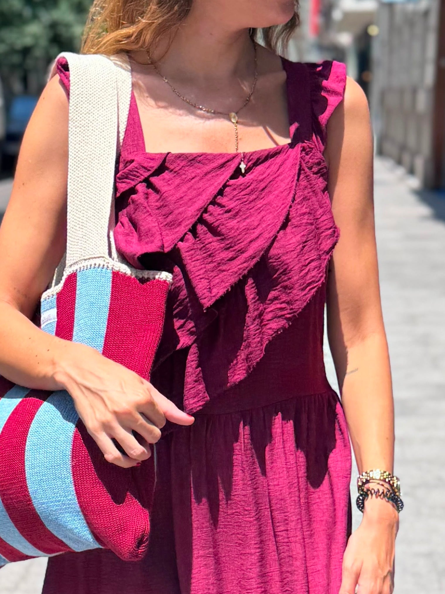 VESTIDO VOLANTES ASIMÉTRICOS