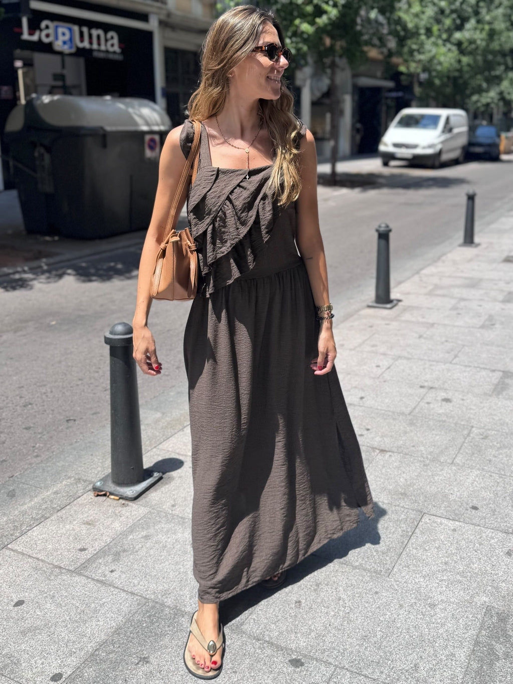 VESTIDO VOLANTES ASIMÉTRICOS