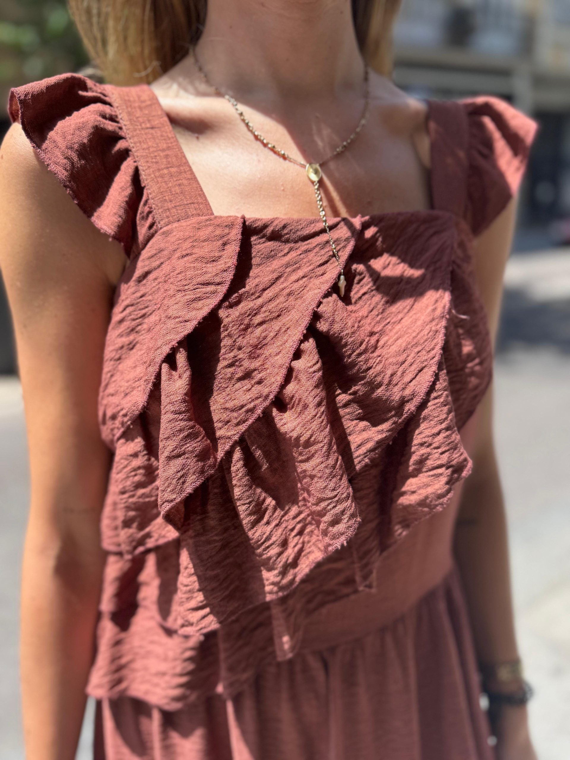 VESTIDO VOLANTES ASIMÉTRICOS